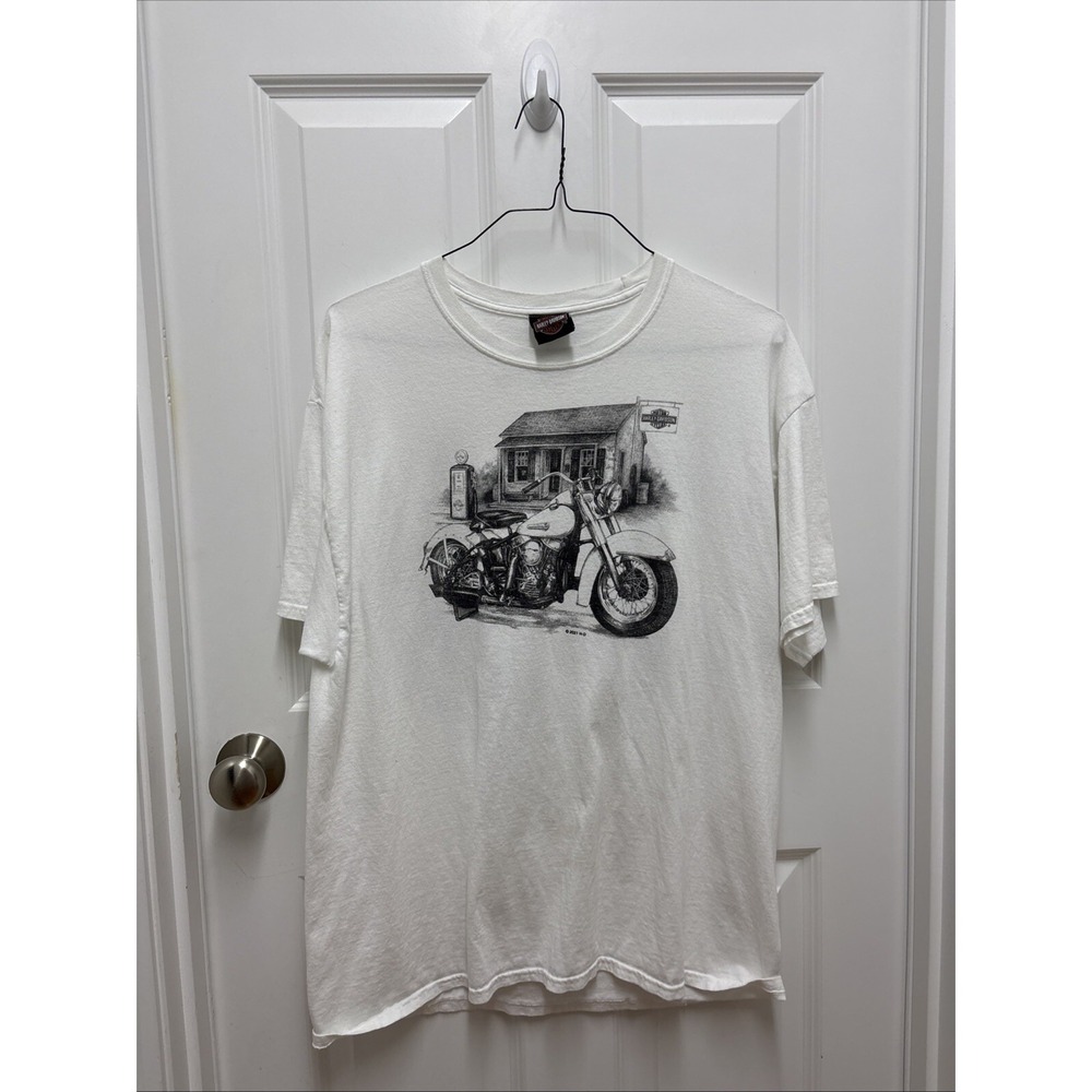 Harley Davidson Javelina Vintage White Shirt Men's Traverse City‎ Michigan